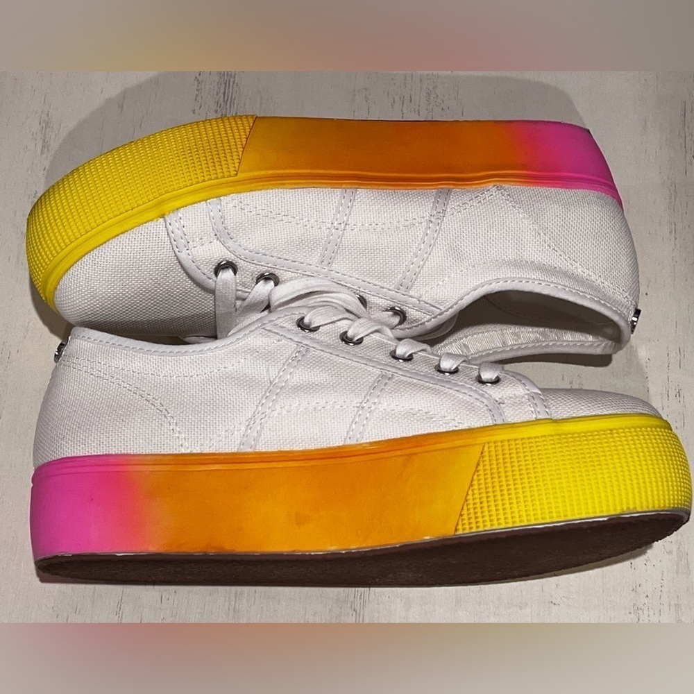 Steven Madden - Emmi White Rainbow Platform Women's Sneakers